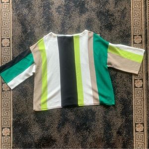 NWOT striped sweater blouse // sz XL